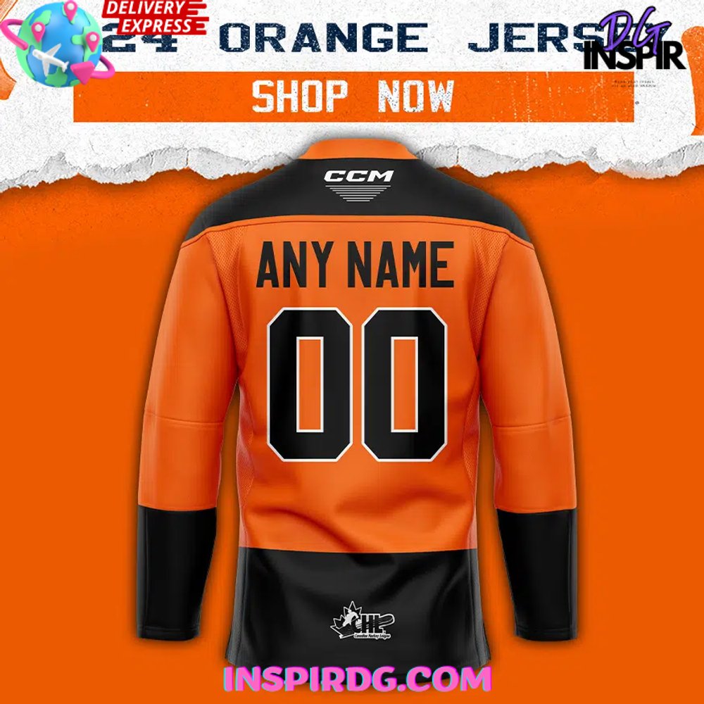 Regina Pats Project 2024 Orange Hockey Jersey - Image 3