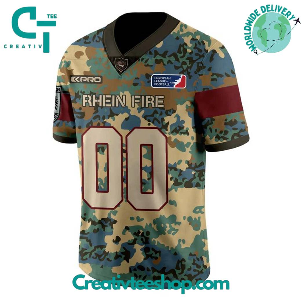 Rhein Fire Bundeswehr 2025 Camo Football Jersey - Image 2