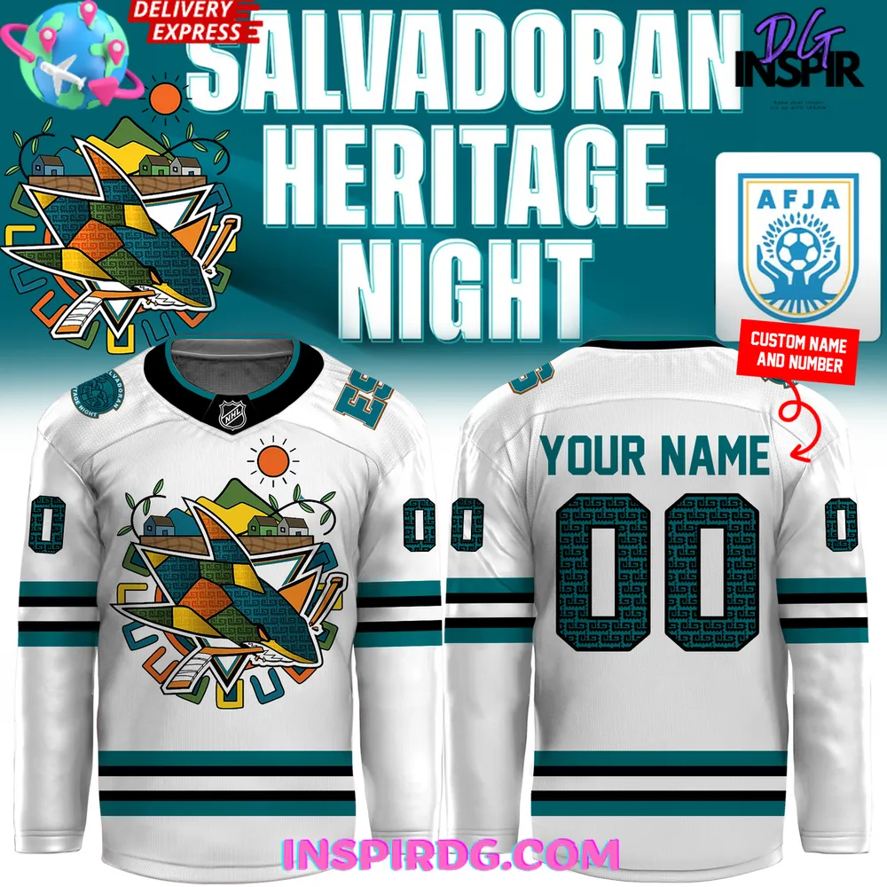 Salvadoran Heritage Night X San Jose Sharks 2025 Hockey Jersey
