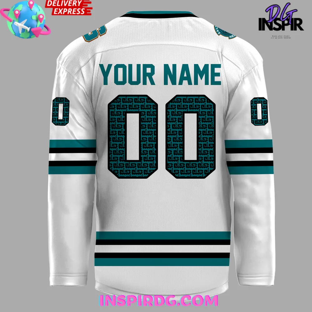 Salvadoran Heritage Night X San Jose Sharks 2025 Hockey Jersey - Image 3