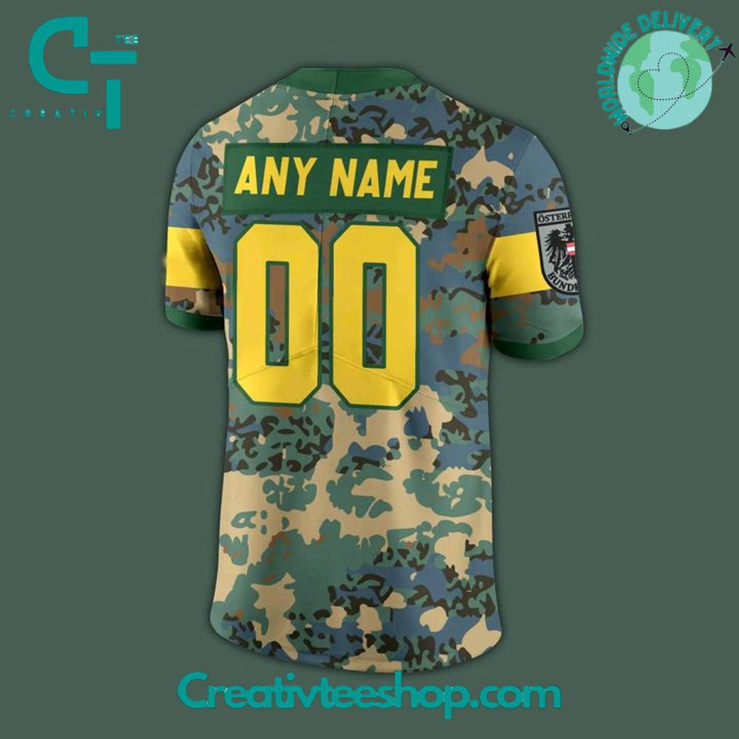 Salzburg Ducks/Panthers Salute To Service 2025 Camo Football Jersey - Image 3