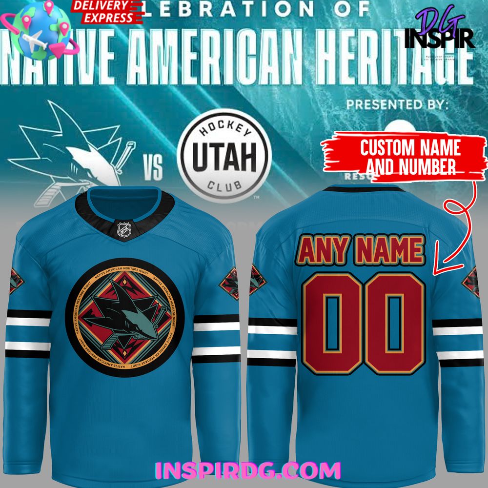 San Jose Sharks Native American Heritage Night Custom Hockey Jersey