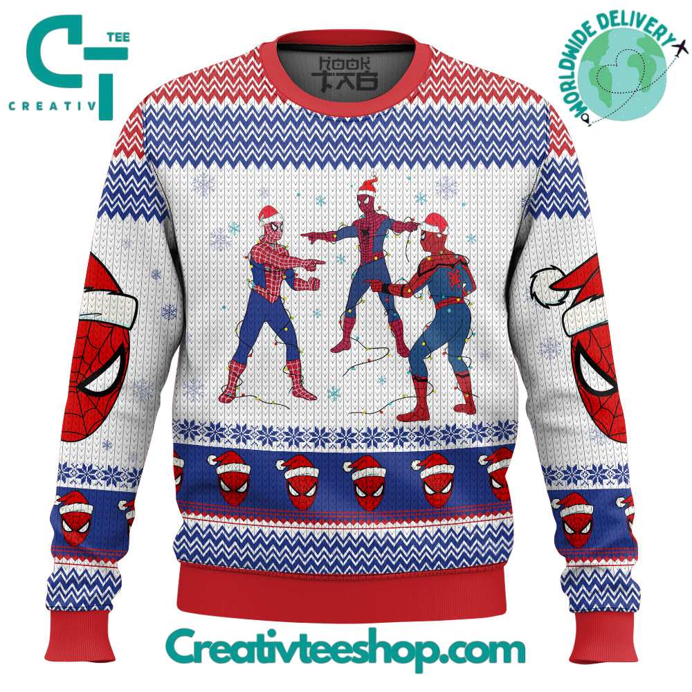 Spider-Man Pointing Meme Ugly Christmas Sweater - Image 2