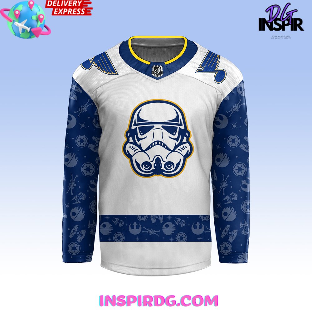 St. Louis Blues X Star Wars Night 2024 Hockey Jersey - Image 2