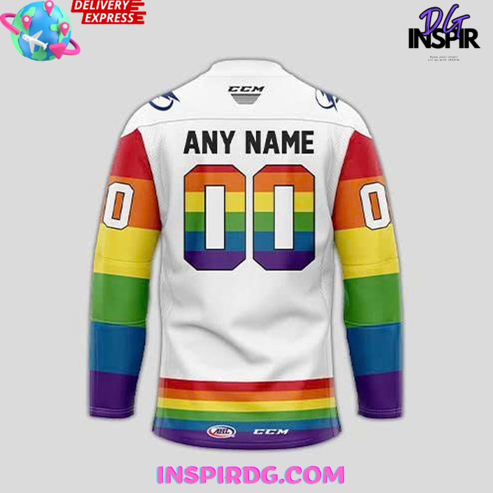 Syracuse Crunch Pride Month 2025 White Hockey Jersey - Image 3
