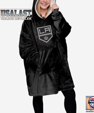 Los Angeles Kings Black Blanket Hoodie Hooded Blanket