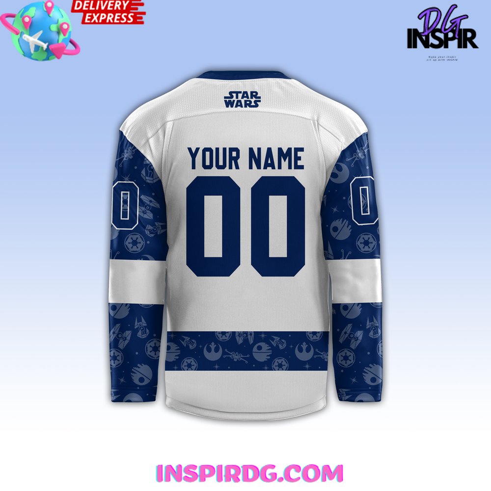 Toronto Maple Leafs X Star Wars Night 2024 Custom Hockey Jersey - Image 3