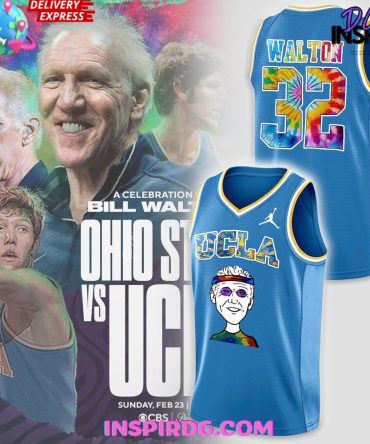 Ucla Honors The Late Bill Walton Blue Basketball Jersey