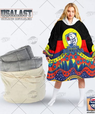 Afl Western Bulldogs Lover Aboriginal Flag Indigenous Blanket Hoodie Hoodie Blanket