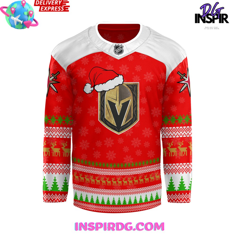 Vegas Golden Knights Grinch Christmas Special Hockey Jersey - Image 2