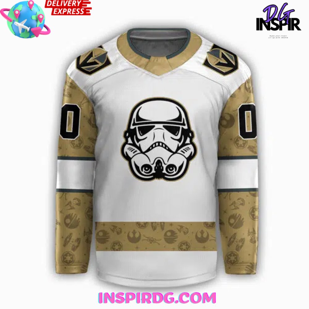 Vegas Golden Knights X Star Wars Night 2024 Custom Hockey Jersey - Image 2