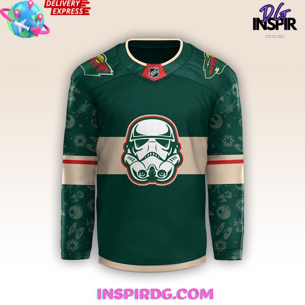 Minnesota Wild X Star Wars Night 2024 Hockey Jersey - Image 2
