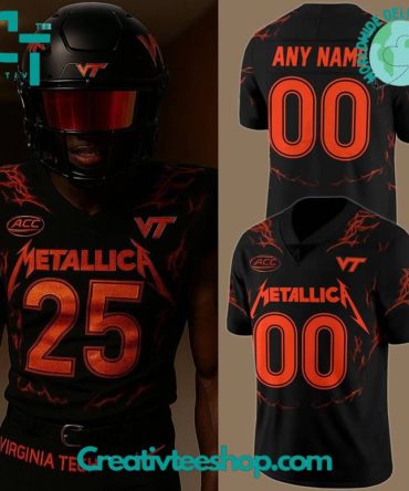 Virginia Tech Hokies X Metallica M72 World Tour Special Football Jersey