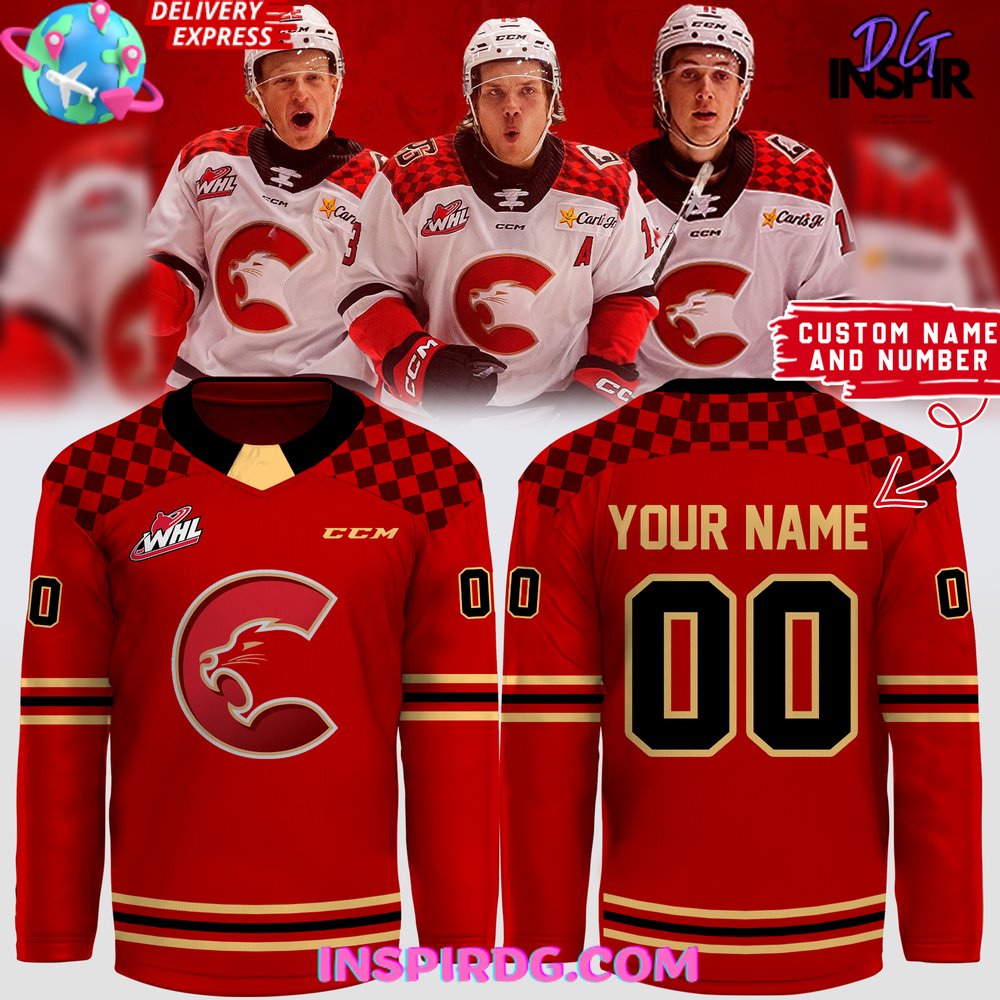 Whl Prince George Cougars Ccm 2024 Red Hockey Jersey