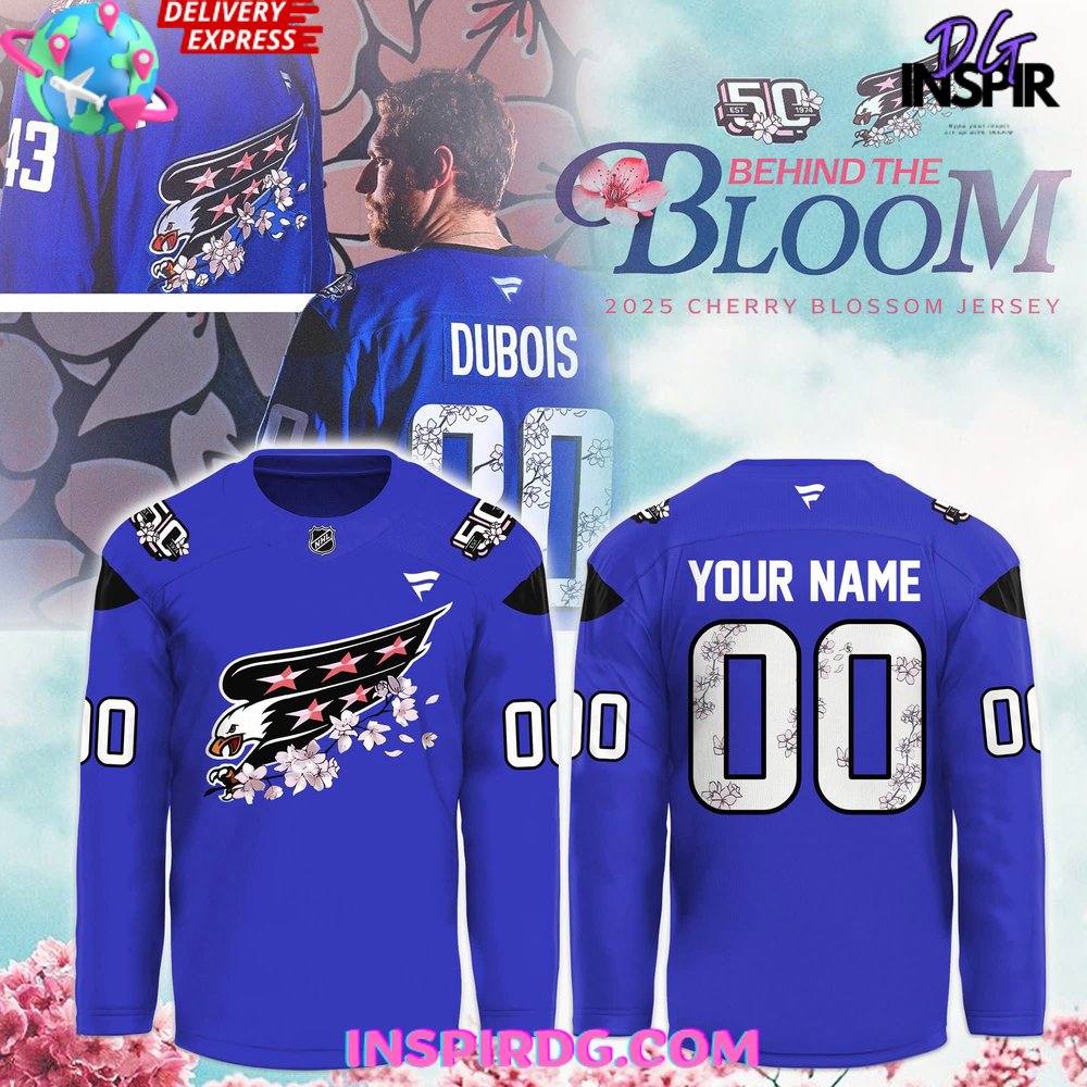 Washington Capitals 50Th Anniversary Cherry Blossom Limited Hockey Jersey