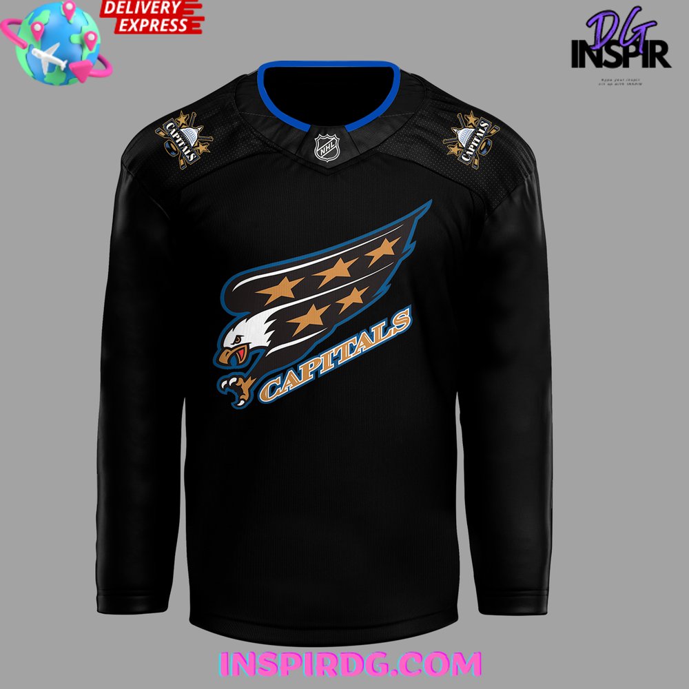 Washington Capitals 50Th Anniversary Special Black Hockey Jersey - Image 2