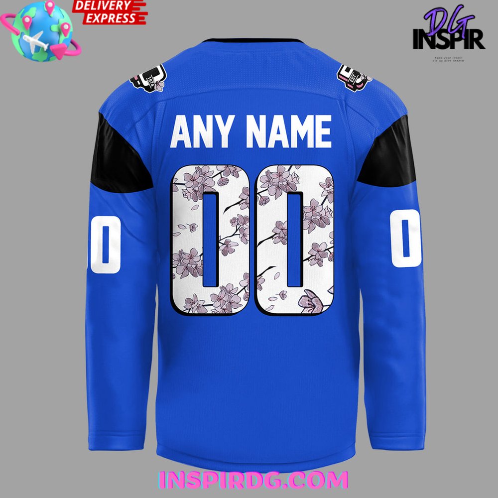 Washington Capitals Cherry Bloom 2025 Blue Jersey - Image 3