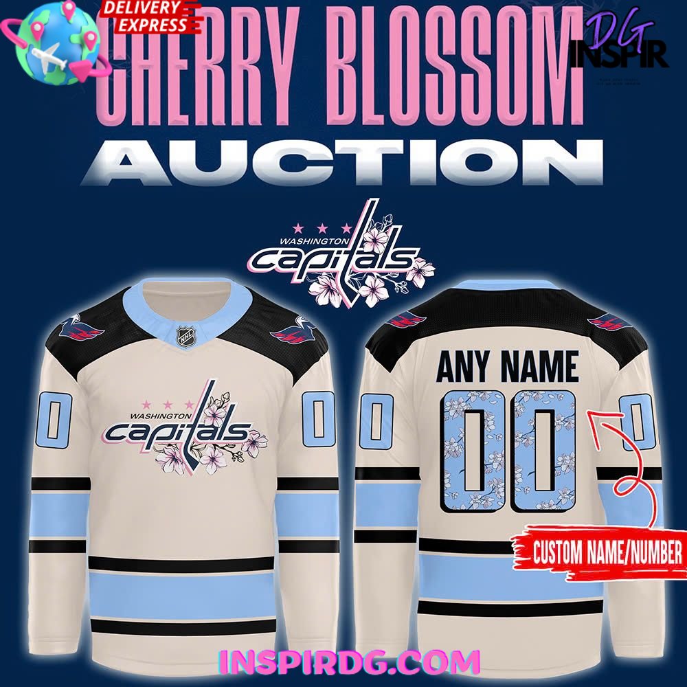 Washington Capitals Cherry Blossom 2025 Cream Hockey Jersey