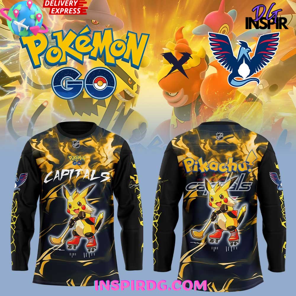 Washington Capitals Pokémon Go Special Hockey Jersey