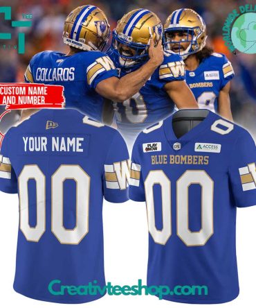Winnipeg Blue Bombers Blue Custom Jersey