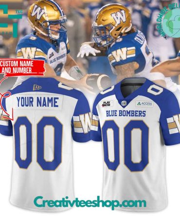 Winnipeg Blue Bombers White Custom Jersey
