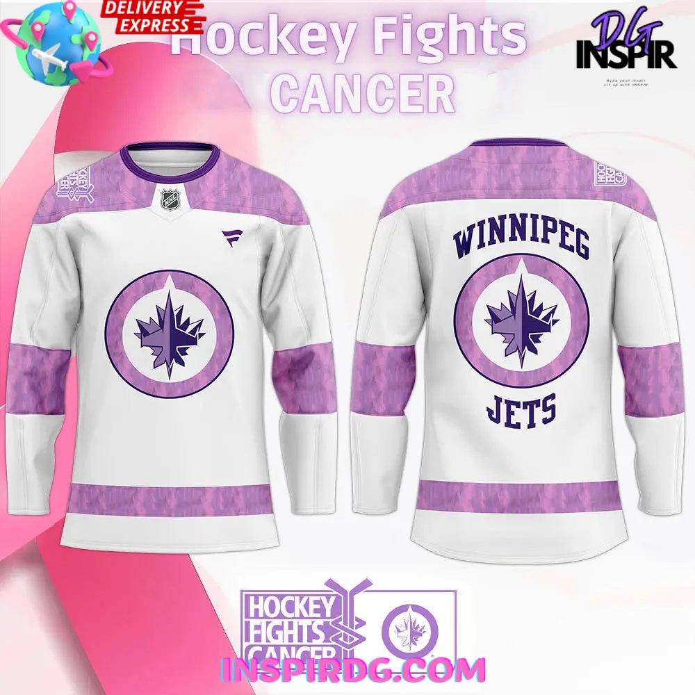 Winnipeg Jets Hockey Fights Cancer Special Hockey Jersey