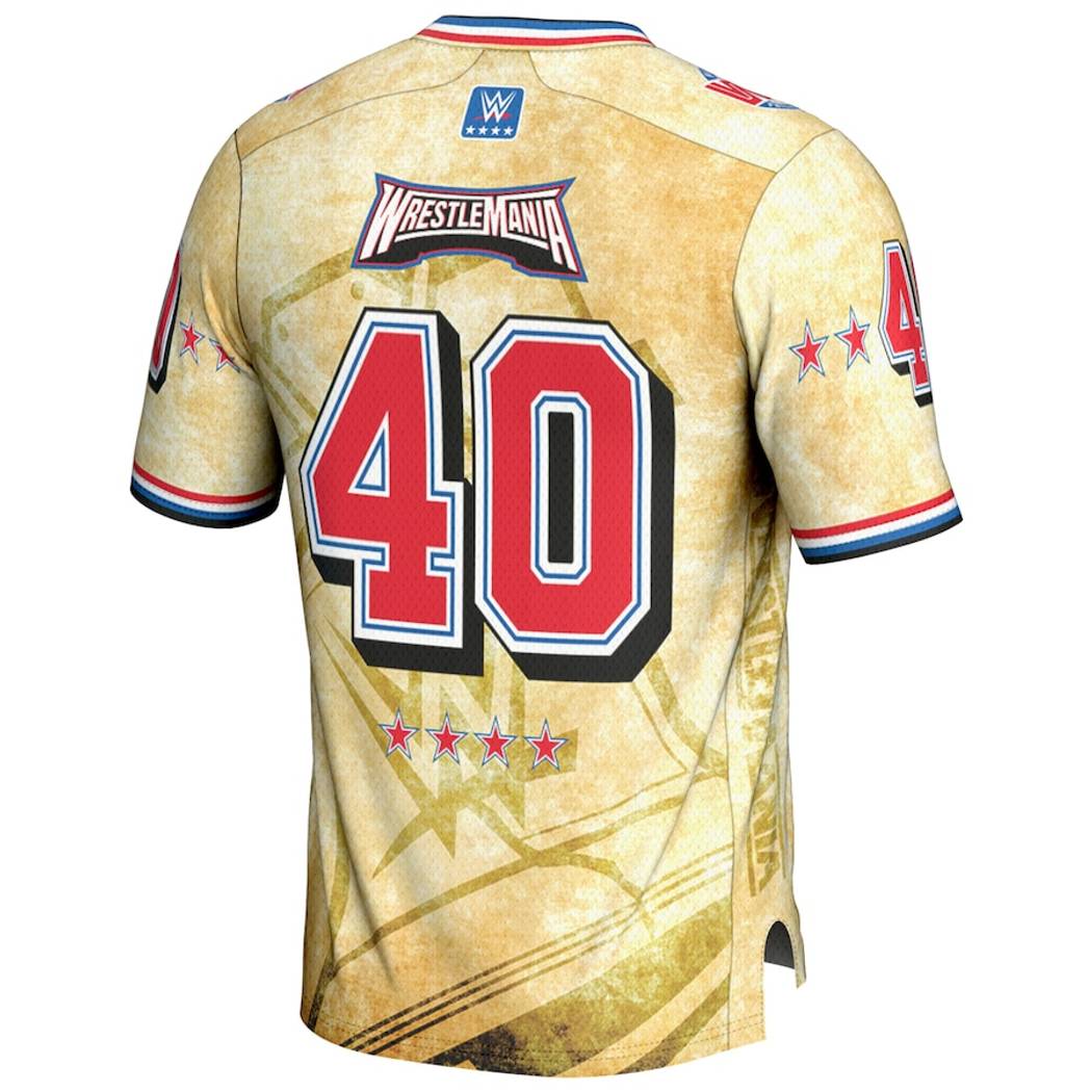 Wrestlemania 40 Prosphere Tan Football Jersey - Image 3