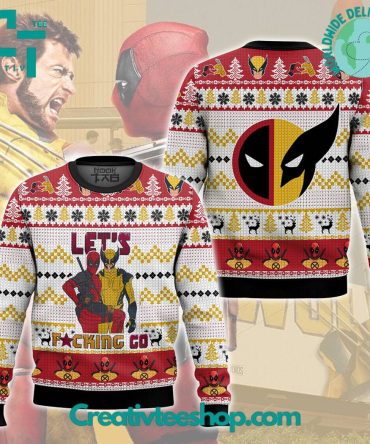 Let'S Fuking Go Deadpool Wolverine Ugly Sweater
