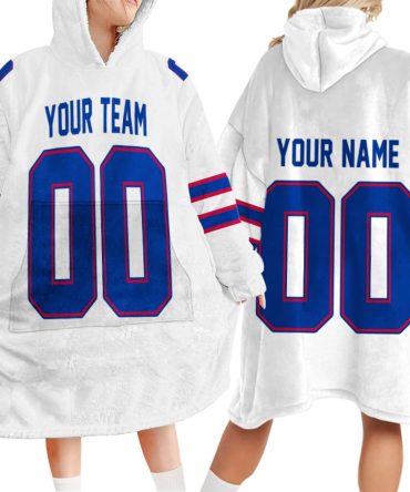 Custom Your Team Name Sport NFL Inspired Football Unisex Blanket Hoodie