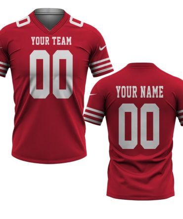 Custom Your Team Name Sport Nike Game Player Jersey Scarlet