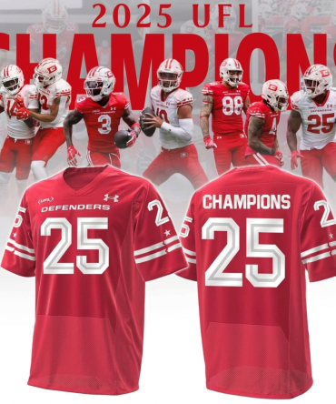 Dc Defenders 2025 United Football League Special Red Jersey