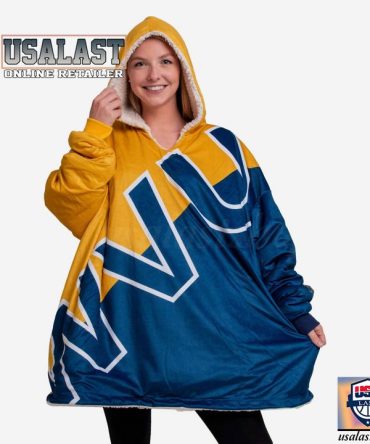 West Virginia Mountaineers Big Logo Fleece Hoodie Blanket