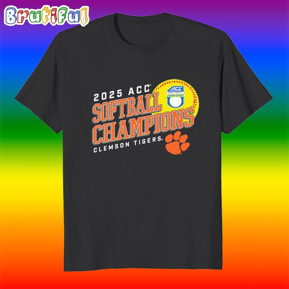Acc Softball Conference Tournament Champions Clemson Tigers 2025 T Shirt