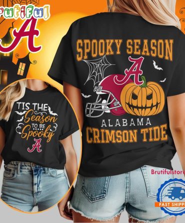 Alabama Crimson Tide 2025 Ncaa Halloween Spooky Season Vintage T Shirt