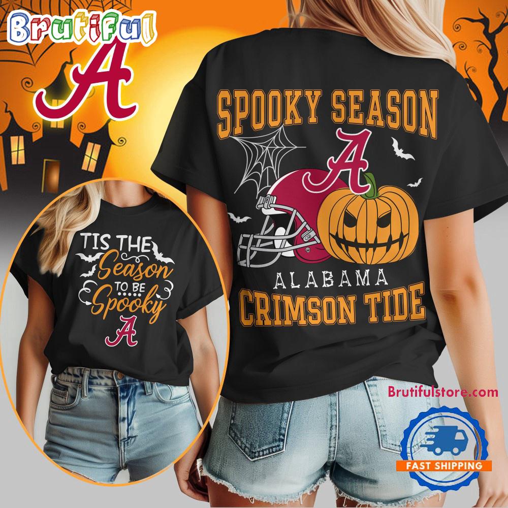 Alabama Crimson Tide 2025 Ncaa Halloween Spooky Season Vintage T Shirt