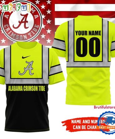 Alabama Crimson Tide Ncaa Hi Vis Safety Unisex 3D Shirt