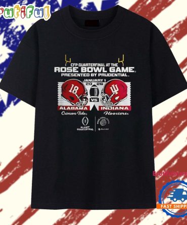 Alabama Crimson Tide Vs Indiana Hoosiers Rose Bowl 2026 Cfp Quarterfinal T Shirt