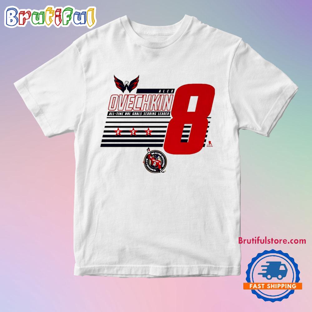 Alexander Ovechkin Nhl All-Time Leading Goal Scorer Number Name T Shirt