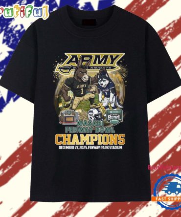 Army Black Knight 2025 Wasabi Fenway Bowl Champions Vintage T Shirt