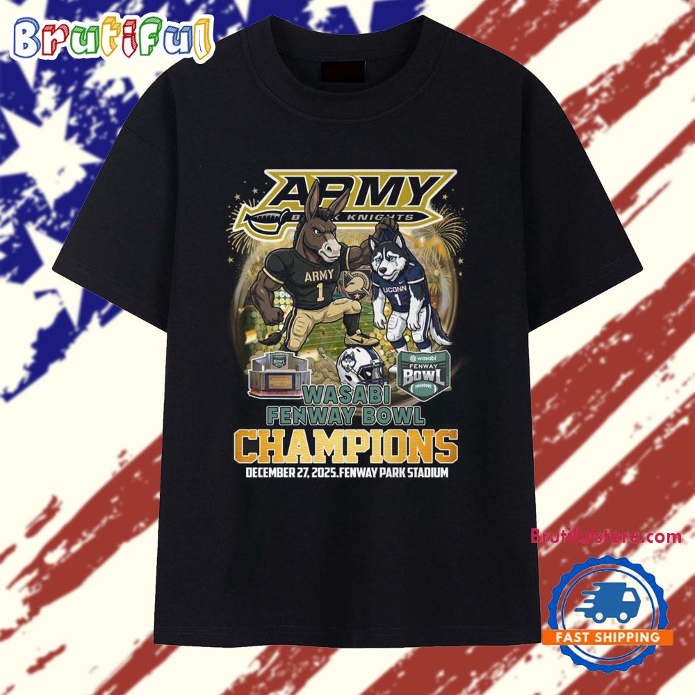 Army Black Knight 2025 Wasabi Fenway Bowl Champions Vintage T Shirt