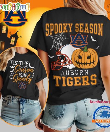 Auburn Tigers 2025 Ncaa Halloween Spooky Season Vintage T Shirt