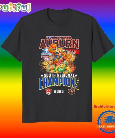 Auburn Tigers South Regional Champions 2025 Mascot T Shirt