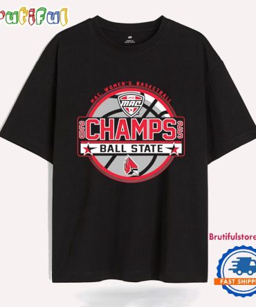 Ball State Cardinals 2025 Mac Regular Season Champions Logo T Shirt