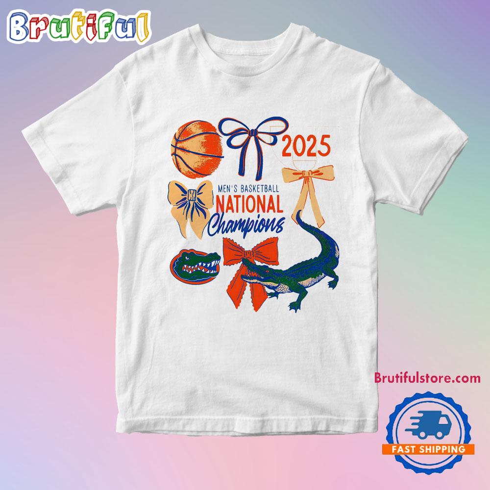 Basketball National Champions Florida Gators Coquette Bow T Shirt