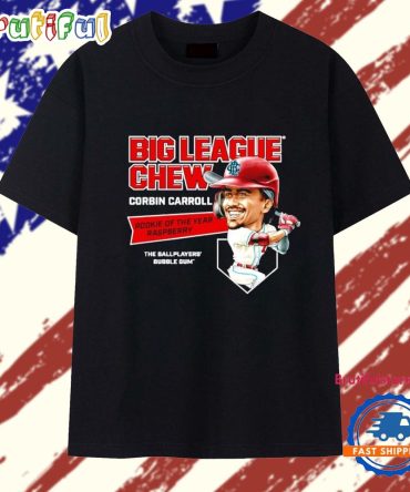 Big League Chew Corbin Carroll Rookie Of The Year Raspberry The Ballplayers Bubble Gum T Shirt