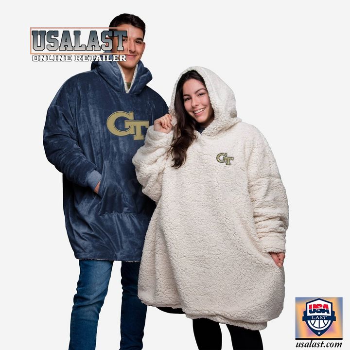 Georgia Tech Yellow Jackets Blanket Hoodie Hooded Blanket - Image 2