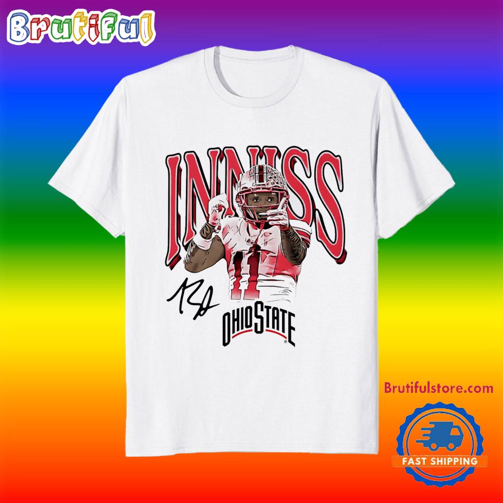 Brandon Inniss Ohio State Buckeyes Illustrated Signature T Shirt