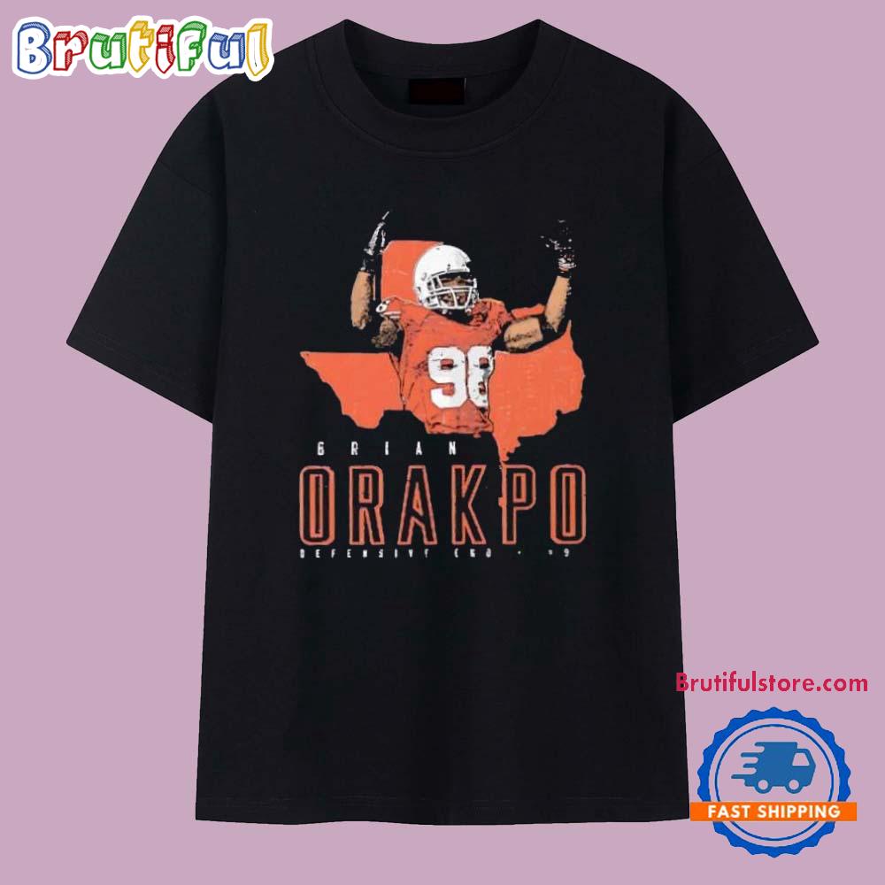 Brian Orakpo Defensive End Texas Longhorns Map T Shirt