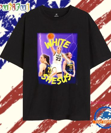 Caitlin Clark White Shesus Graphic T Shirt