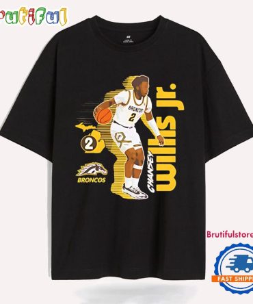 Chansey Willis Jr Western Michigan Broncos Brown Caricature T Shirt